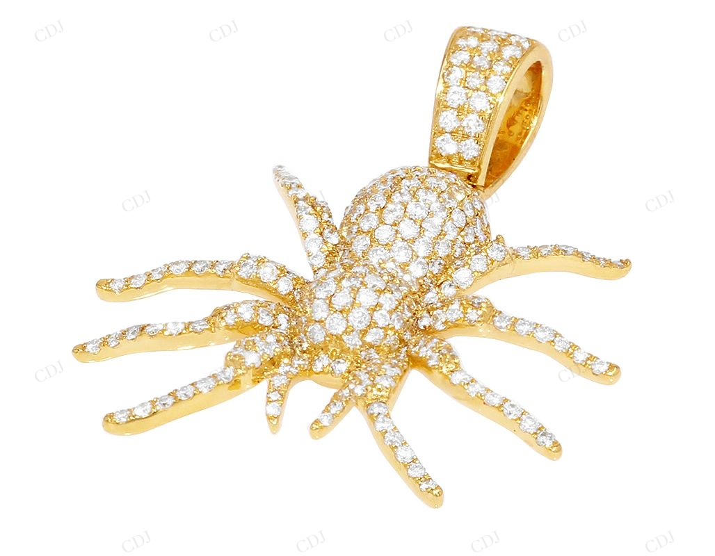Sterling Silver Custom Moissanite Spider Pendant CustomDiamJewel