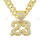 Custom Iced Out 23 Number Diamond Hip Hop Pendant hip hop jewelry CustomDiamJewel