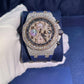 Bust Down Moissanite Diamod Iced Out AP Chrono Watch For Men customdiamjewel