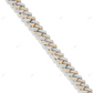 Two Tone Moissanite 2 Row Cuban Chain For Mens CustomDiamJewel