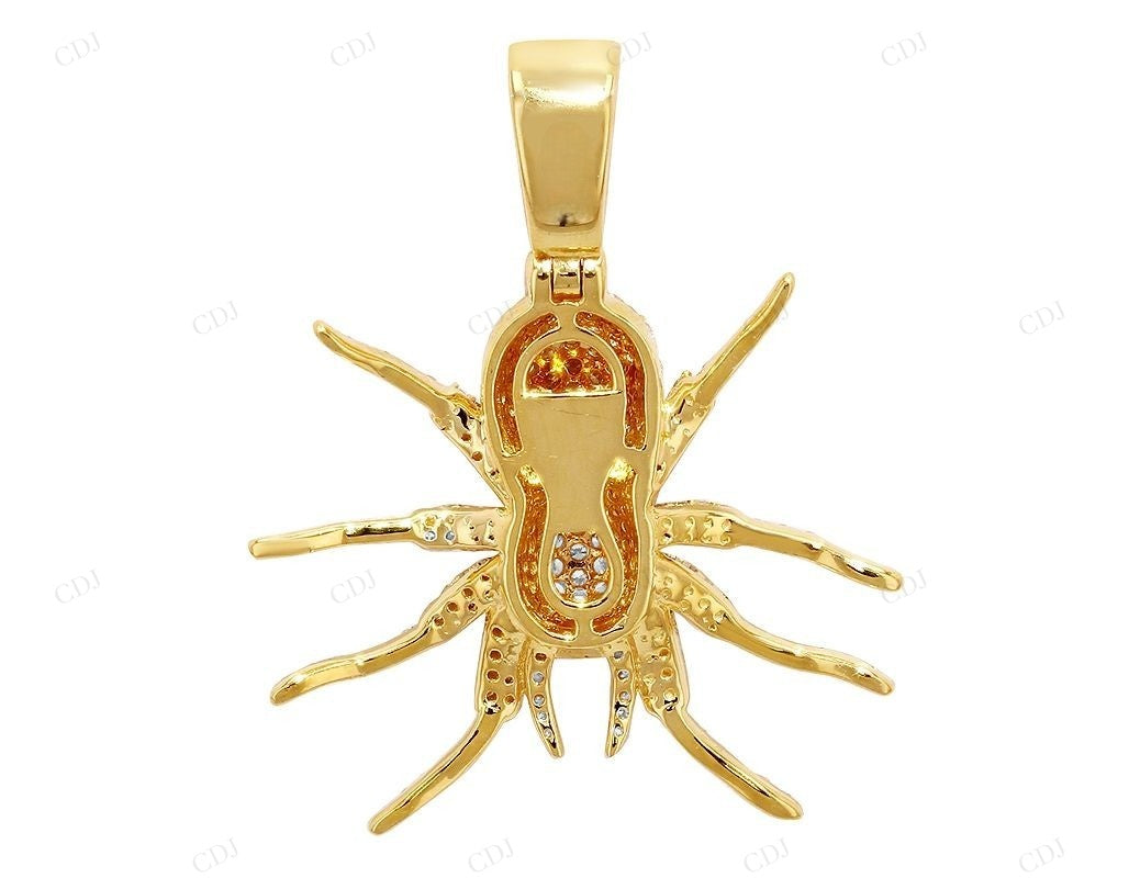 Sterling Silver Custom Moissanite Spider Pendant CustomDiamJewel