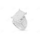 10k White Gold Iced Out Moissanite Fashion Ring hip hop jewelry CustomDiamJewel