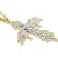 Two Tone Dripping Cross Pendant hip hop jewelry CustomDiamJewel