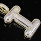 1.5" 0.75 CTW 10K Gold Natural Diamond Initial I Letter Pendant CustomDiamJewel