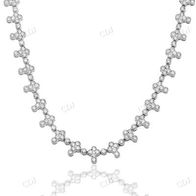 CVD Diamonds Cross Chain Necklace For Her hip hop jewelry CustomDiamJewel