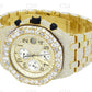 Full Yellow AP Chrono Bling Iced Out Watch customdiamjewel