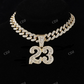 Custom Iced Out 23 Number Diamond Hip Hop Pendant hip hop jewelry CustomDiamJewel