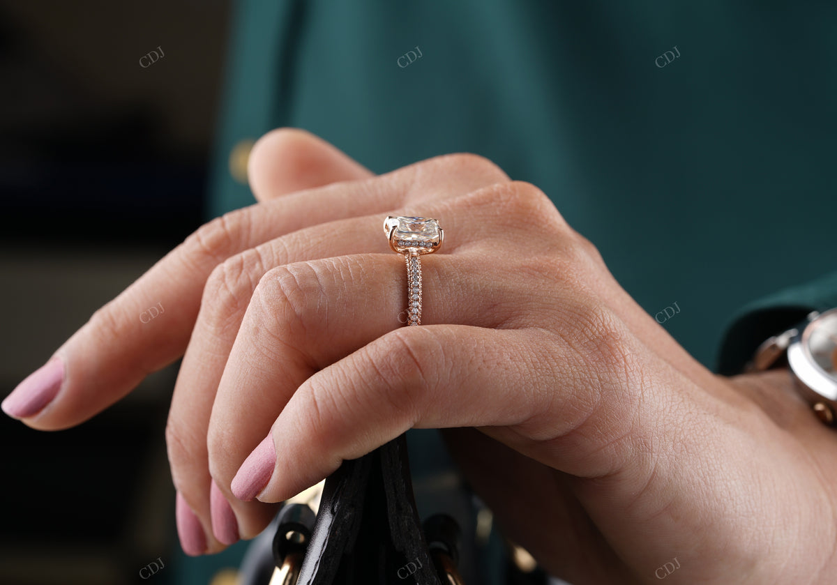 Radiant Lab-Grown Diamond Four-Prong Ring customdiamjewel