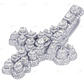2.8 Inch Lab Grown Diamond Cross Pendant in 10K White Gold Hip Hop Pendent CustomDiamJewel