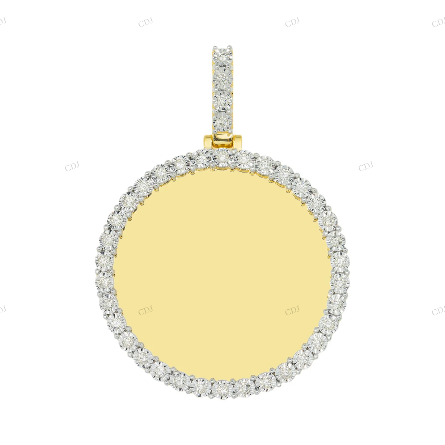 Iced Out 1.00 CT Circle Picture Pendant hip hop jewelry CustomDiamJewel