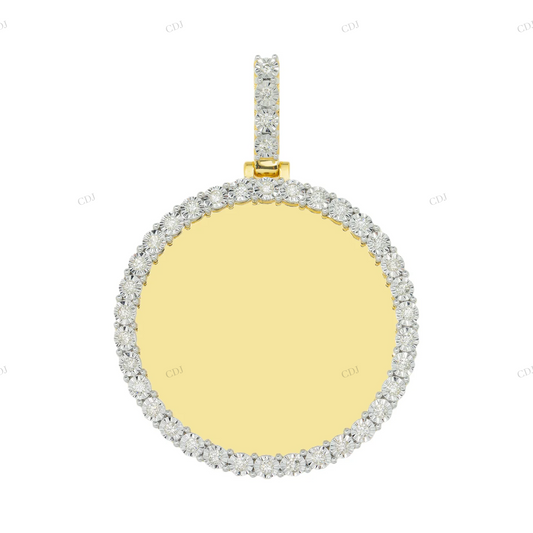 Iced Out 1.00 CT Circle Picture Pendant hip hop jewelry CustomDiamJewel