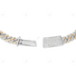 Two Tone Moissanite 2 Row Cuban Chain For Mens CustomDiamJewel