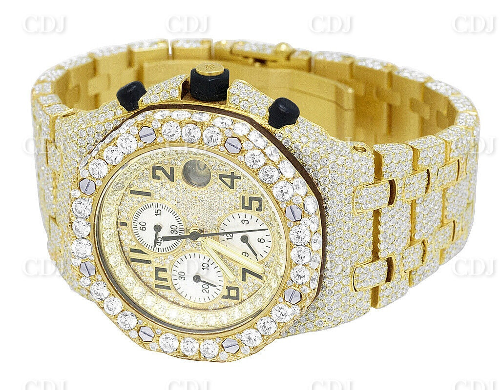 Moissanite Studded Hip Hop Iced Out Bust Down Watch customdiamjewel
