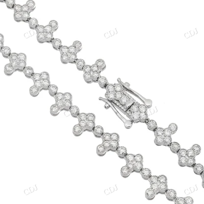 CVD Diamonds Cross Chain Necklace For Her hip hop jewelry CustomDiamJewel