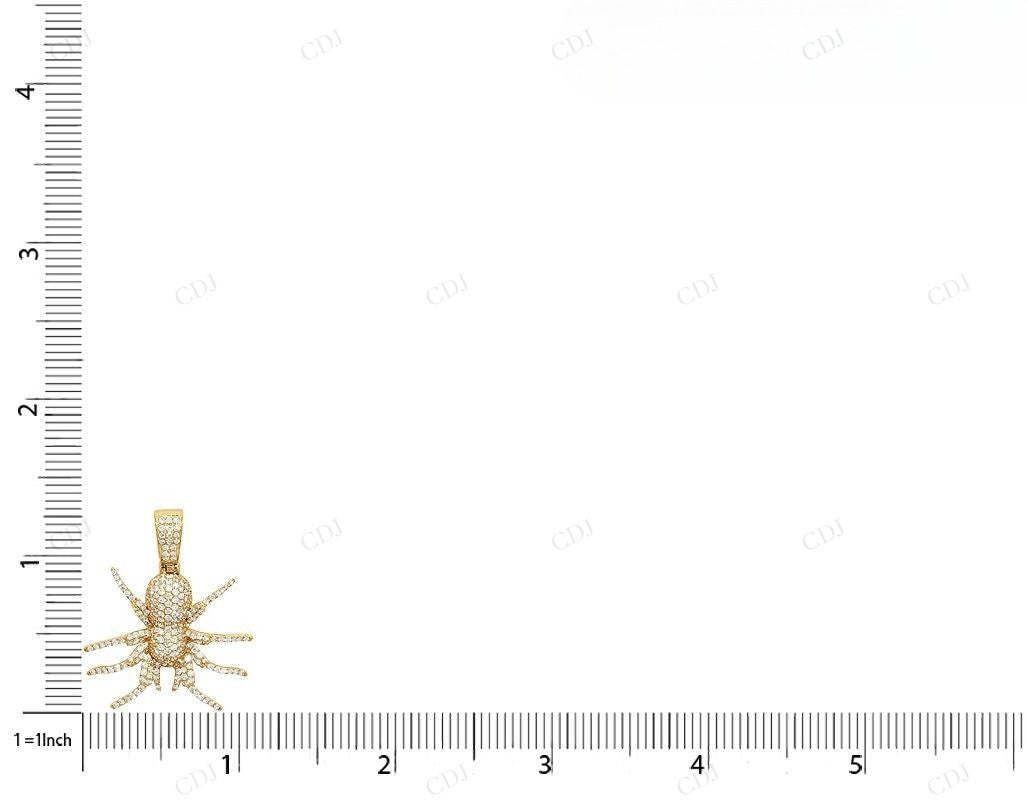 Sterling Silver Custom Moissanite Spider Pendant CustomDiamJewel