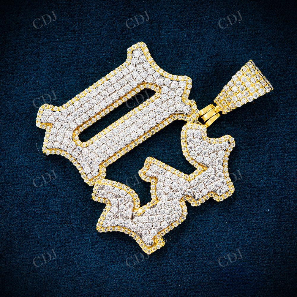 D3 Round Cut Hip Hop Diamond Pendant  customdiamjewel   