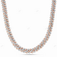 Two Tone Moissanite 2 Row Cuban Chain For Mens CustomDiamJewel