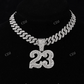 Custom Iced Out 23 Number Diamond Hip Hop Pendant hip hop jewelry CustomDiamJewel