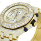 Moissanite Studded Hip Hop Iced Out Bust Down Watch customdiamjewel