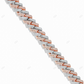 Two Tone Moissanite 2 Row Cuban Chain For Mens CustomDiamJewel