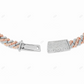 Two Tone Moissanite 2 Row Cuban Chain For Mens CustomDiamJewel