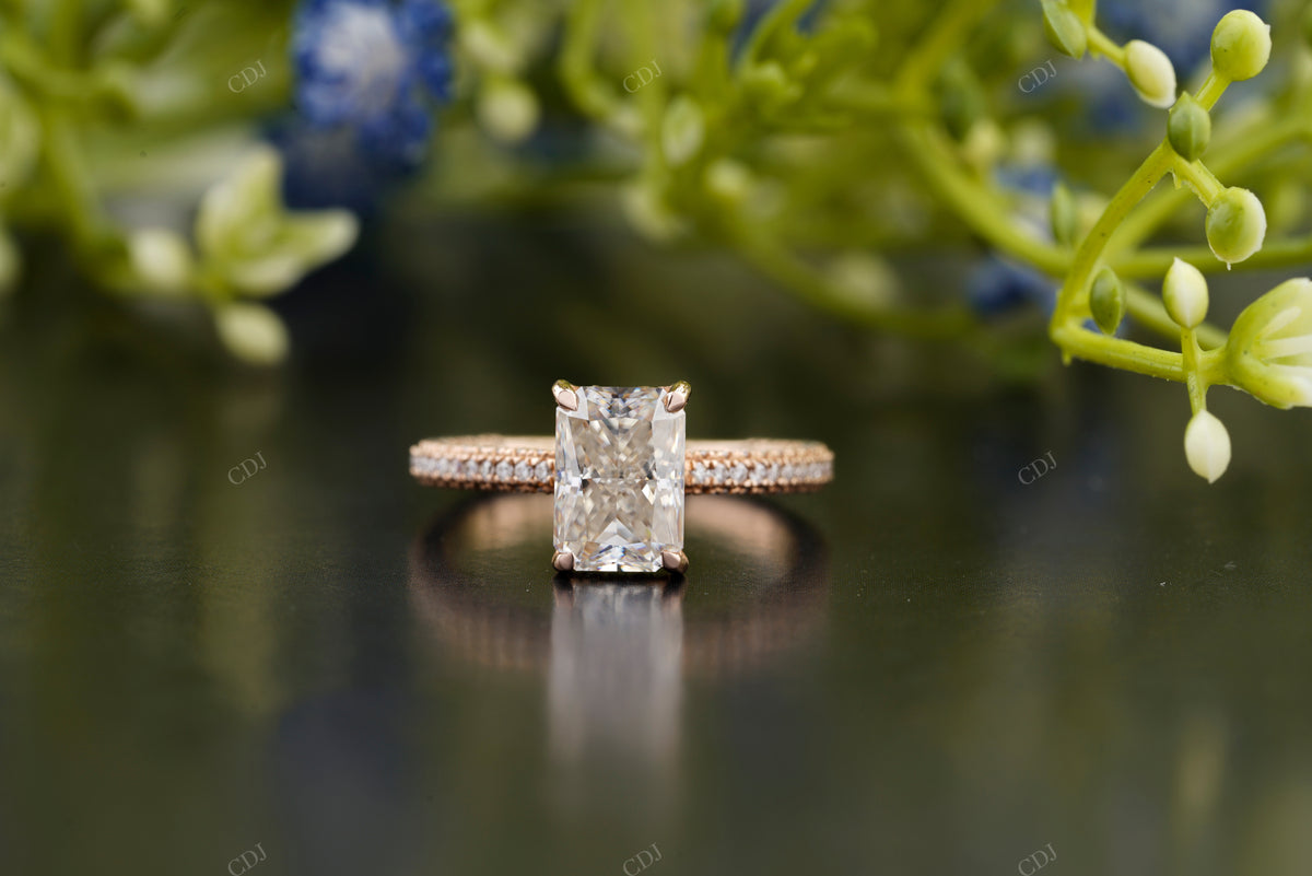 Radiant Lab-Grown Diamond Four-Prong Ring customdiamjewel