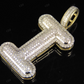 1.5" 0.75 CTW 10K Gold Natural Diamond Initial I Letter Pendant CustomDiamJewel