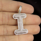 1.5" 0.75 CTW 10K Gold Natural Diamond Initial I Letter Pendant CustomDiamJewel