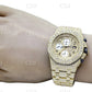 Moissanite Studded Hip Hop Iced Out Bust Down Watch customdiamjewel