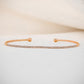 0.16CTW Lab Grown Diamond Flexible Thin Bangle Bracelet  customdiamjewel 10KT Solid Gold Rose Gold VVS-EF