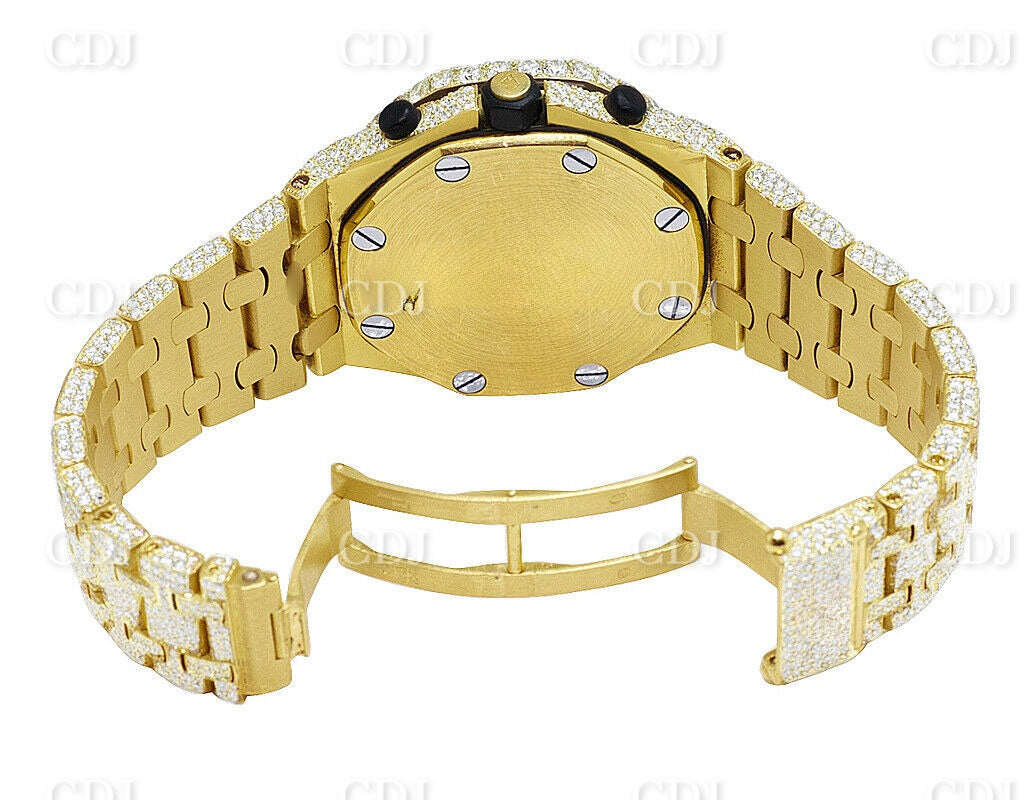 Moissanite Studded Hip Hop Iced Out Bust Down Watch customdiamjewel