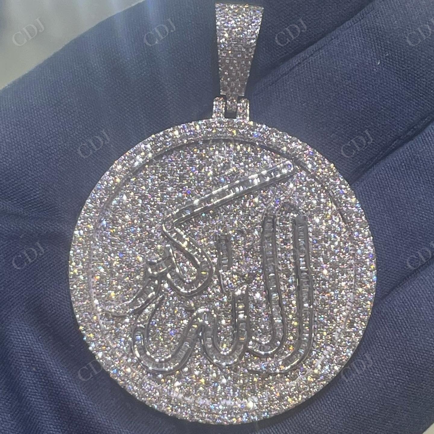 Hip Hop 14K Gold Round Moissanite Pendant hip hop jewelry CustomDiamJewel   