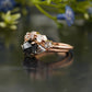 Salt and Pepper Moissanite Diamond Bridal Ring