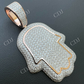 Hamsa Hand Iced Pendant  customdiamjewel   