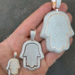 Hamsa Hand Iced Pendant  customdiamjewel   