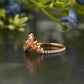 Marquise Moissanite Orange Sapphire Ring