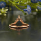 Marquise Moissanite Orange Sapphire Ring