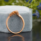 Marquise Moissanite Orange Sapphire Ring