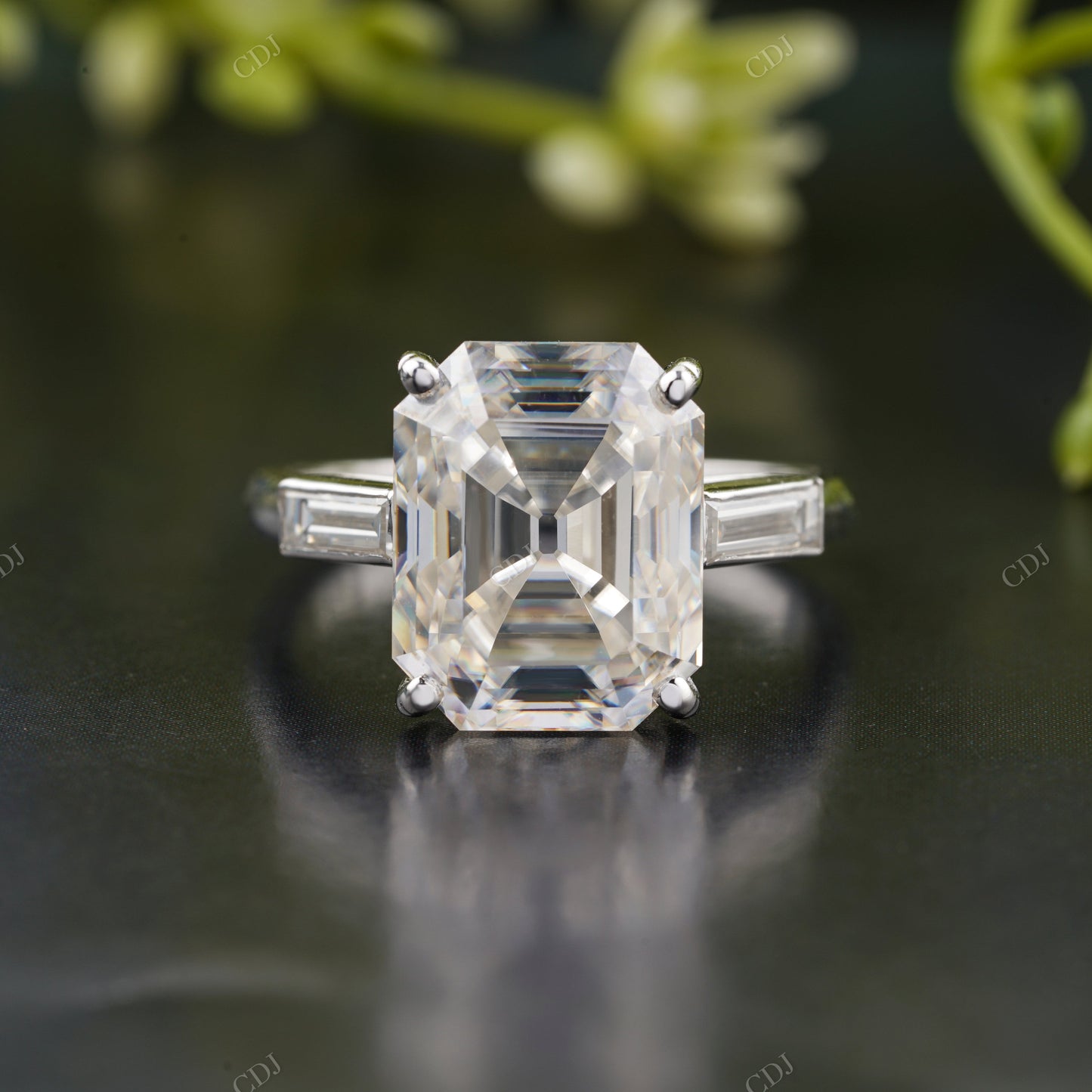 Lab-Grown Diamond Tapered Baguette Ring