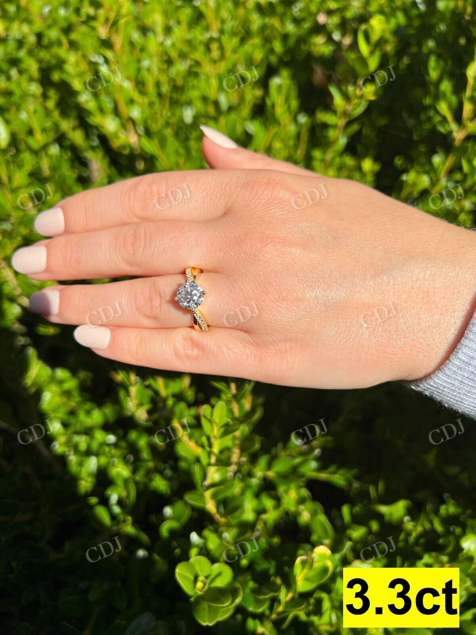 Moissanite Engagement Promise Wedding Ring  customdiamjewel   