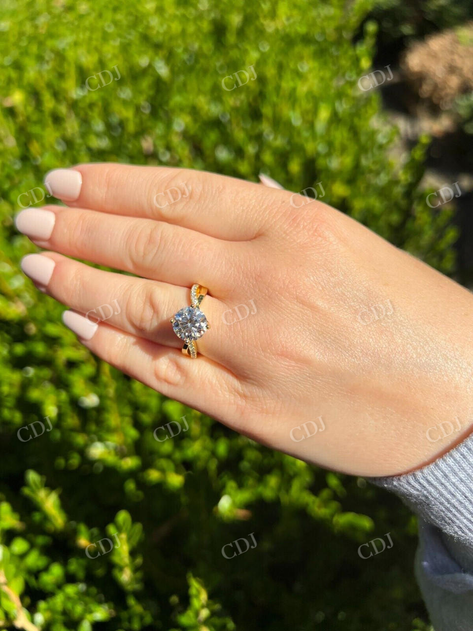 Moissanite Engagement Promise Wedding Ring  customdiamjewel   