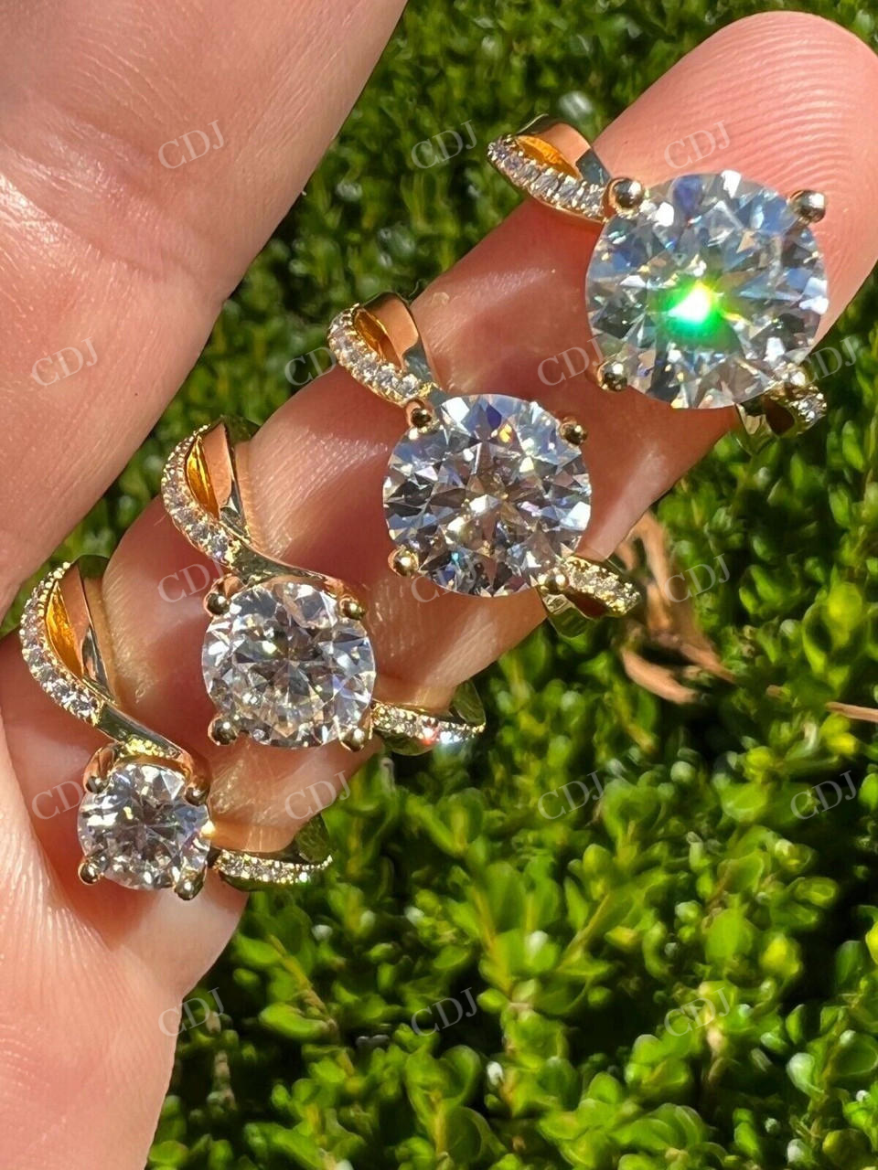 Moissanite Engagement Promise Wedding Ring  customdiamjewel   