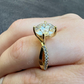 Moissanite Engagement Promise Wedding Ring  customdiamjewel   