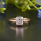 Emerald Lab-Grown Diamond Bezel Ring