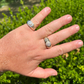 Bling Two Tone Hip Hop Men Ring  customdiamjewel   
