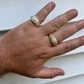 Bling Two Tone Hip Hop Men Ring  customdiamjewel   
