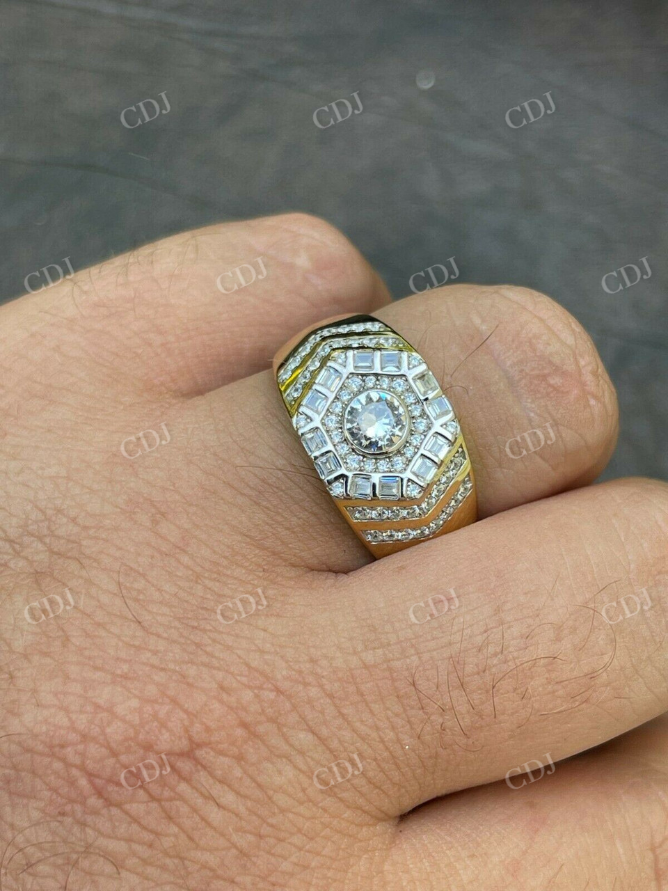 Diamond Cluster Hip Hop Ring  customdiamjewel   