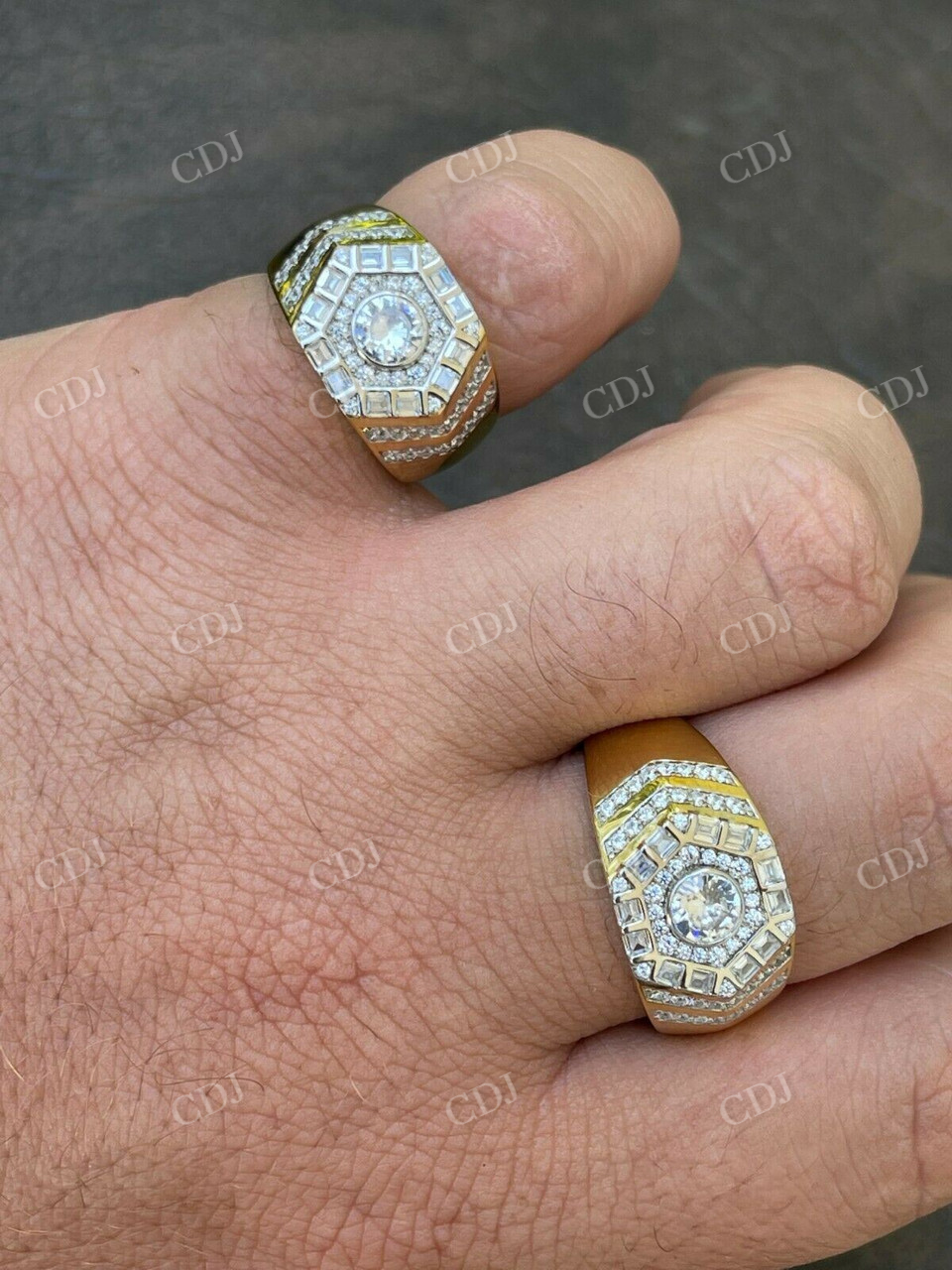 Diamond Cluster Hip Hop Ring  customdiamjewel   