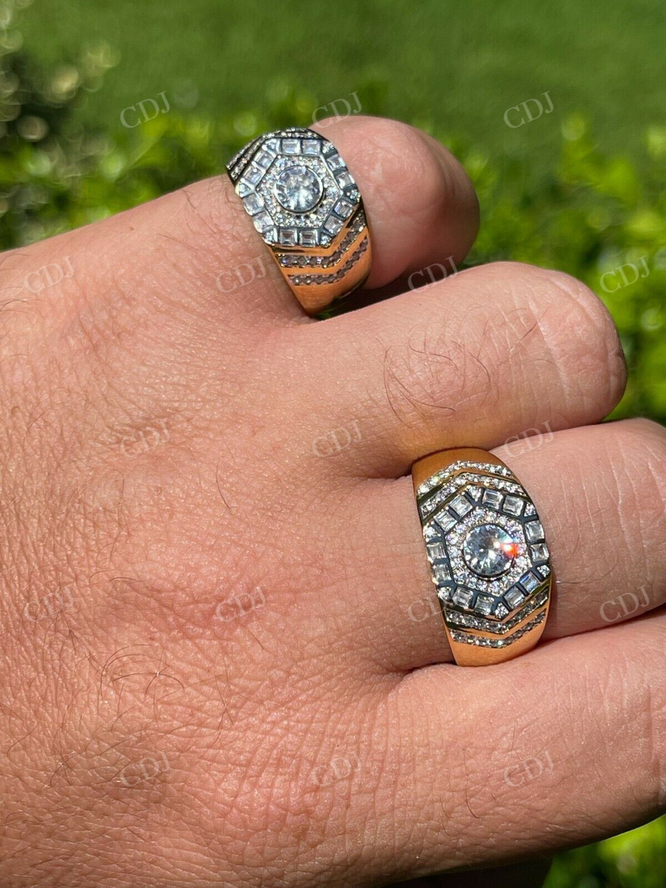 Diamond Cluster Hip Hop Ring  customdiamjewel   