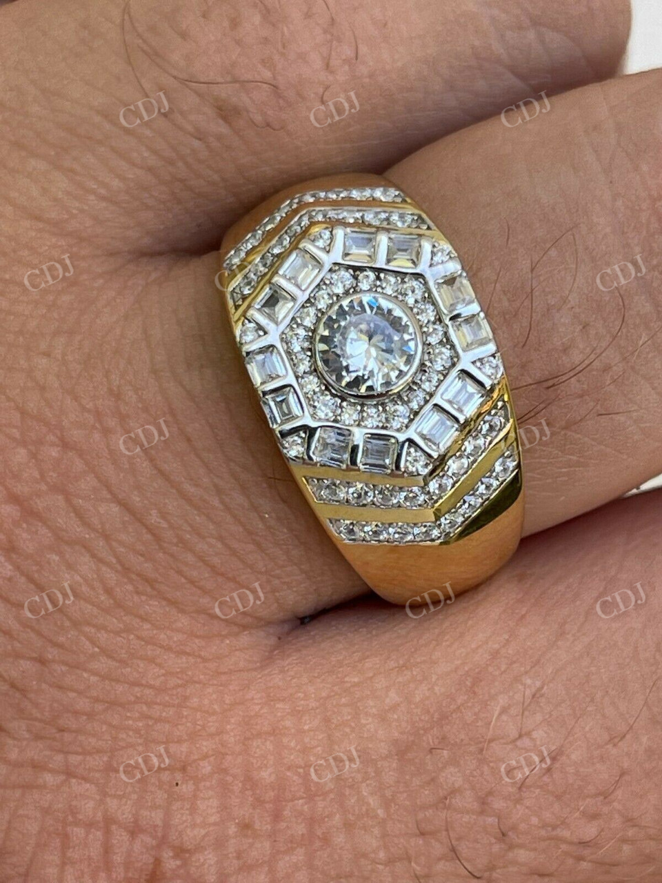 Diamond Cluster Hip Hop Ring  customdiamjewel   